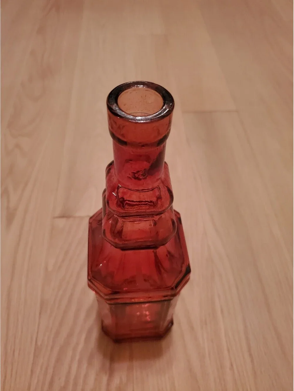 Vintage Pink Glass Decorative Bottle